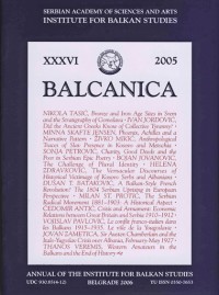 BALCANICA - Annual of the Institute for Balkan Studies XXXVI (2005)